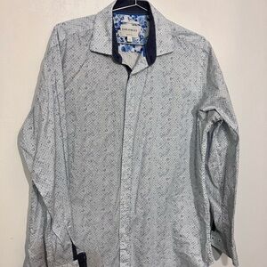 Con.struct slim fit stretch 16 1/2 cotton spandex mens dress shirt